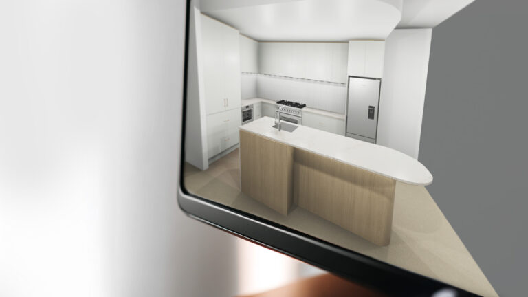 Kitchen Design on computer