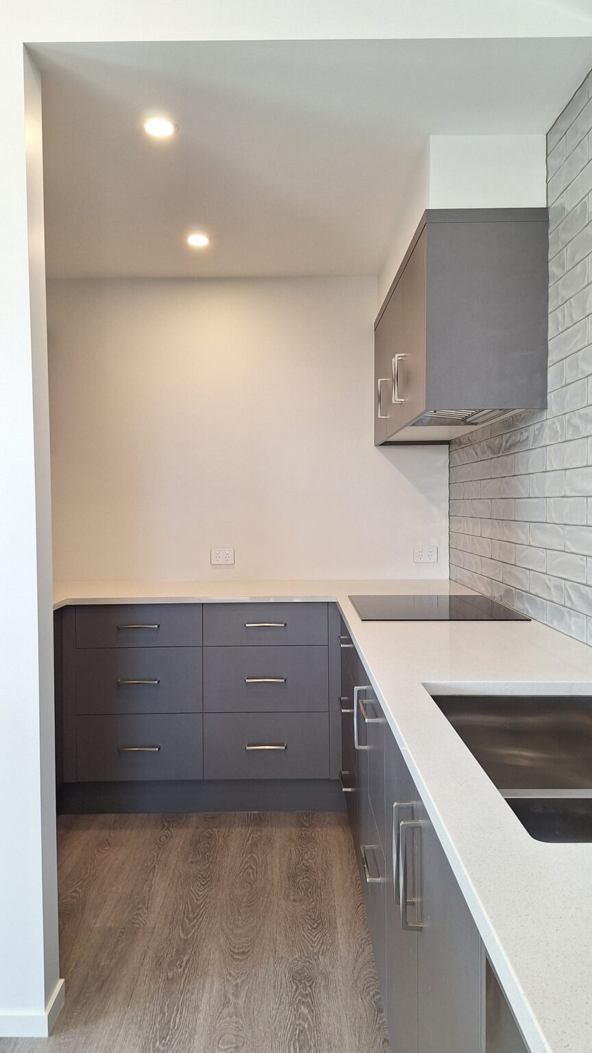 Modern and simple walk in pantry